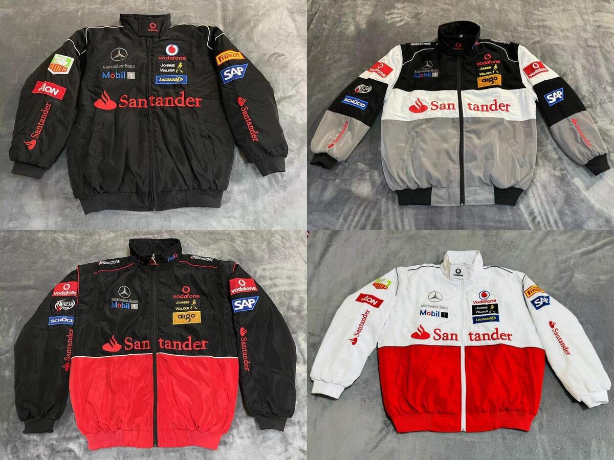 Unisex Adult Benz Jacket Ebroidered Cotton Padded F 1 Racing Unisex Adult Benz Jacket Ebroidered Cotton Padded F 1 Racing