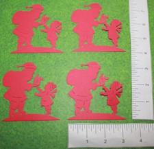 5 GIVING SANTA cardstock paper die cut embellishments