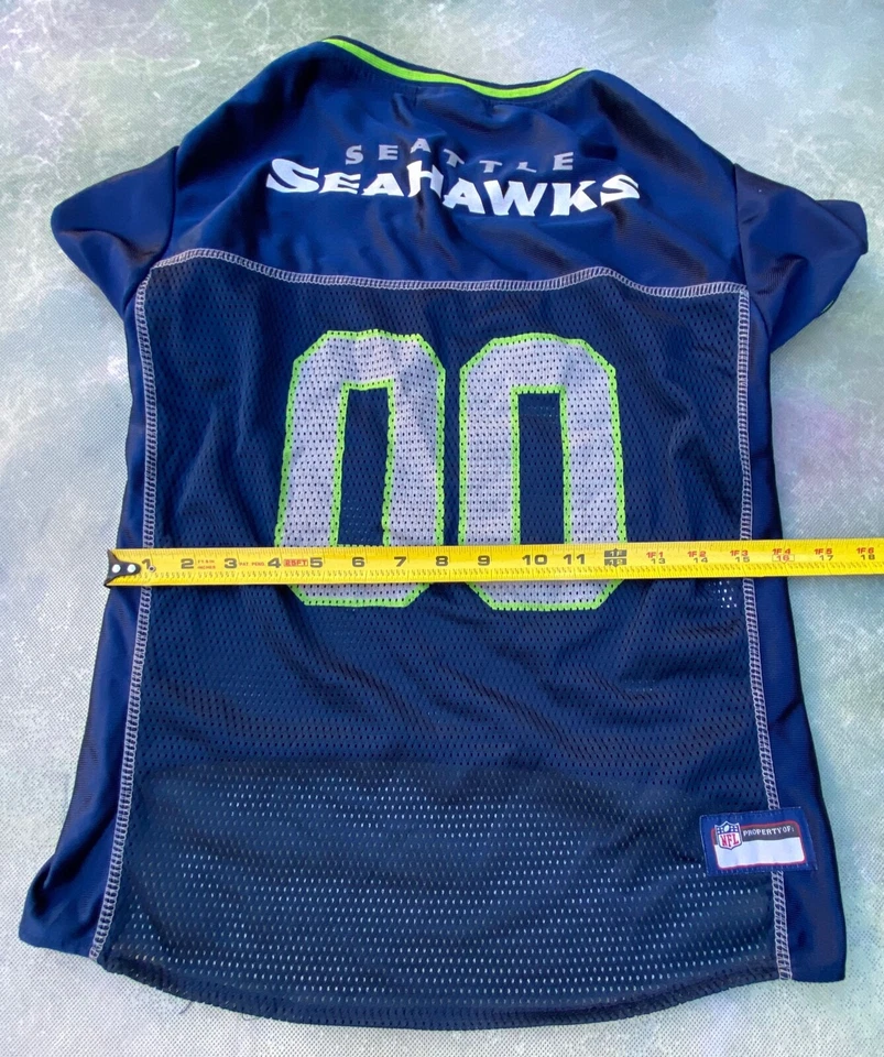 NFL Seattle Seahawks Pet Dog #00 Jersey__PLEASE SEE PICTURES FOR MEASUREMENTS. - Image 4 of 4