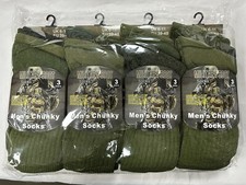 New Wholesale Job lot of Mens Army Military Style Green Boot Socks 48 Pairs