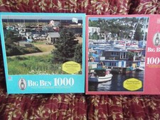 VINTAGE 2- Big Ben 1000 pc. Puzzles Very Good Condition--Made in USA