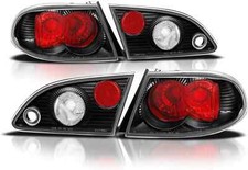 For 1998-2002 Toyota Corolla Jdm Tail Light Brake Rear Lamp Black Set Leftright