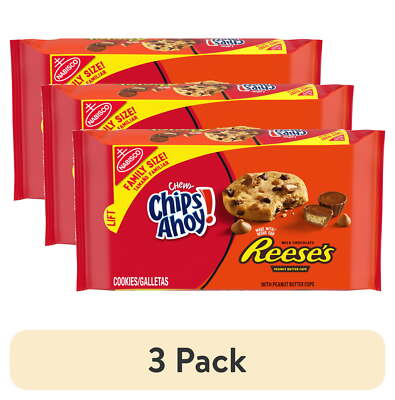 (3 pack) Chewy Chocolate Chip Cookies with Reese's Peanut Butter Cups, 14.25 oz