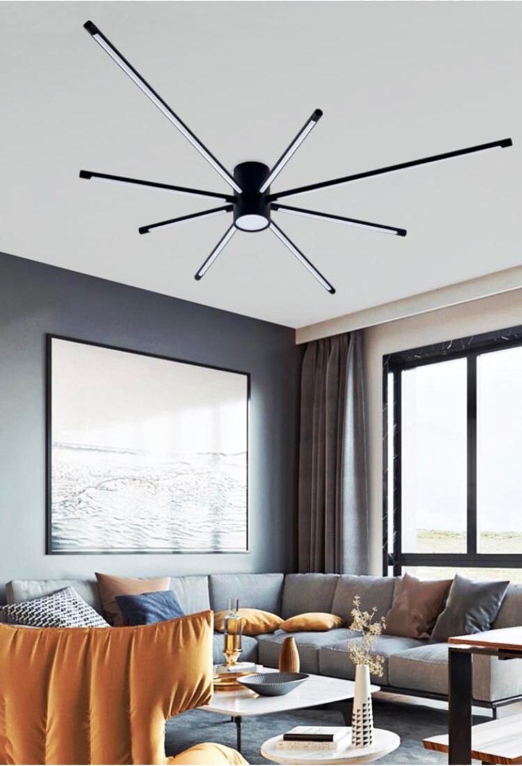 Plafoniera LED 42W Moderna Nera PN27NF | Luce Bianca Soffitto Design