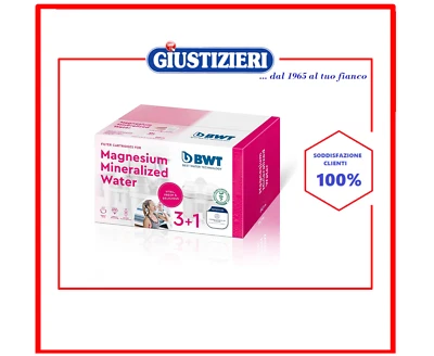 BWT FILTRI CARAFFA MAGNESIUM MINERALIZED WATER CARTUCCIA FILTRANTE 3+1