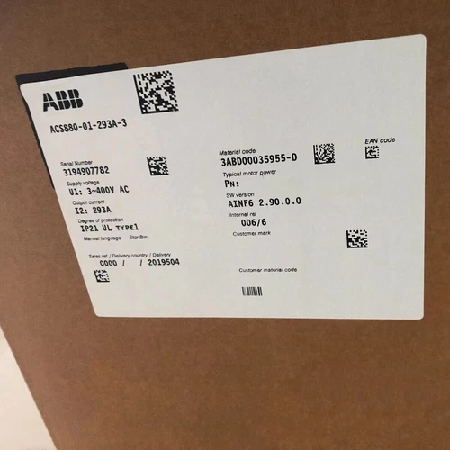 1PZ Nuovo Inverter ABB ACS880-01-293A-3 ACS88001293A3 Spedizione Celere - Foto 1 di 2