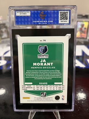 2021-22 Panini Donruss - Ja Morant #76 Holo Green & Yellow Laser