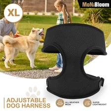 Mesh Padded Pet Dog Puppy Harness Soft Mesh Akita Labrador Pet Control XL Black