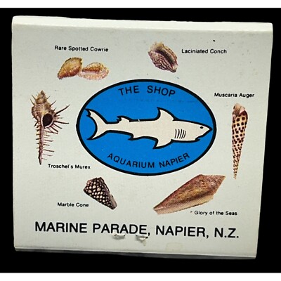 Hawkes Bay Aquarium Matchbook Napier New Zealand Marine Parade Vintage Matches