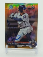 MIGUELANGEL SIERRA Signed 2017 Bowman Chrome MINI GOLD REFRACTOR RC AUTO 🔥 /50