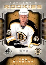 2006-07 SP Game Used #103 Yan Stastny RC SERIAL #708/999 BOSTON BRUINS