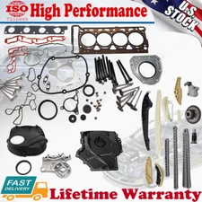 Engine Timing Chain & Cover Kit For Audi VW 1.8L 2.0L TFSI Jetta A4 Replacement