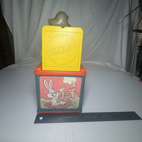 Mattel Bugs Bunny Jack In The Box 1976 Made In U.S.A. Vintage Toy- One Ear - Picture 3 of 6