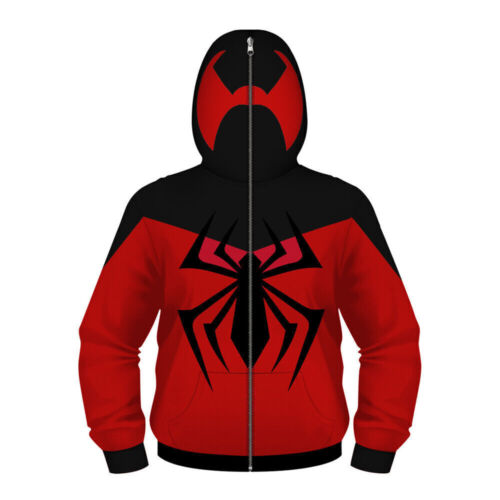 Kind Jungen Spiderman 3D Gedruckt Kapuzen Jacke Mantel Hoodie Sweatshirt Top DE~ - Bild 7 von 13