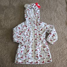 Hello Kitty Sanrio Youth Windbreaker Girls Jacket Size Sz 4 Hooded Ears CUTE
