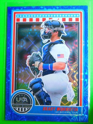 Brady Murrietta 2025 Panini Stars & Stripes USA Baseball #95 Blue Fireworks #/75