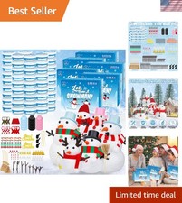 Creative Christmas Snowman Kit - 72 Non-Toxic Foam Clay Pieces for Festive Decor