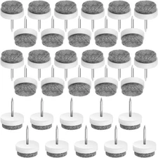 32PCS 3/4" Nail-on Furniture Felt Glides Chair Leg Sliders Small Felt Pads fo