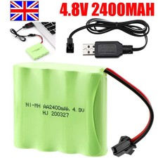 4.8V 2400mAh Ni-MH AA Battery Pack Rechargeable with SM-2P Plug for RC Truck Car