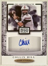 Collin Hill 2021 Sage Premier Draft Black Auto Rookie South Carolina Gamecocks 