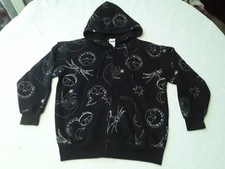 The Nightmare Before Christmas Embroidered Hoodie Jacket Women Large Full Zip