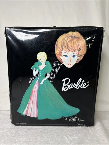 Barbie Carrying Case Mattel Ponytail Edition Black Vinyl Vintage 1963