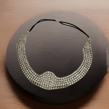 Beautiful 5 Stranded Rhinestone Elastic Hair Accessory For Prom, Weddings, Photo