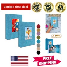 Family and Friends Favorite - 2-Pack Small 4x6 Photo Albums with Stylish Cover