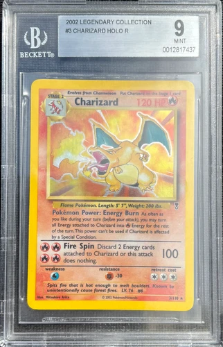 Charizard #3 - 2002 Pokemon Legendary Collection - Holo BGS 9 MINT