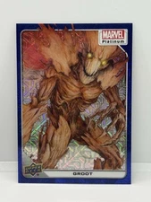2023 Upper Deck Marvel Platinum Blue Traxx /499 Groot #37