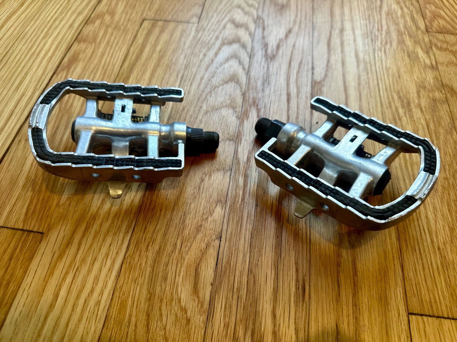 SPD DUAL PLATFORM CLIPLESS PEDALS BIKE COMMUTER TOURING GRAVEL ROAD CRUISER MTB!