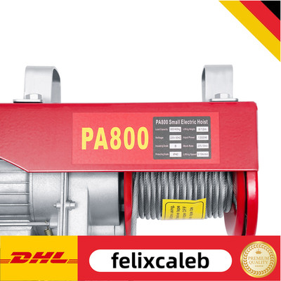 1300w Elektrische Seilwinde Elektronischer Seilzug mit Fernbedienung 800kg 12m