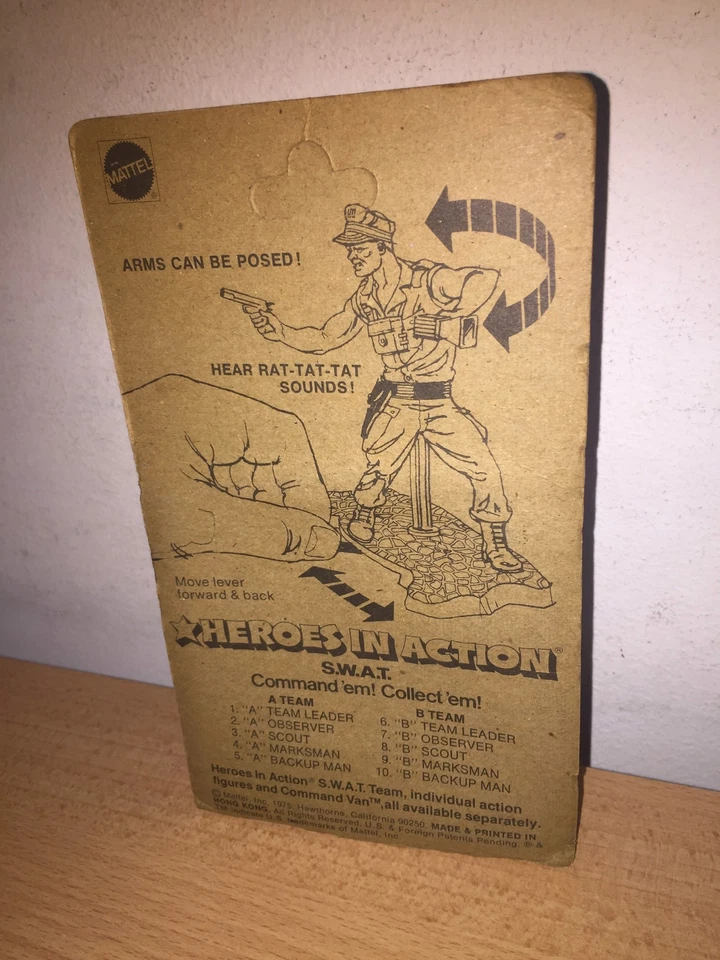 Mattel Heroes in Action SWAT N. 3 "A" SCOUT #9320 SIN USAR, EN CAJA, 1975 Foto 3 de 4