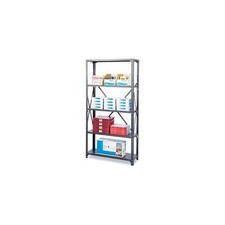 Safco Commercial Shelf Kit - 36" X 12" X 75" - Steel - 5 X Shelf[ves] - Dark