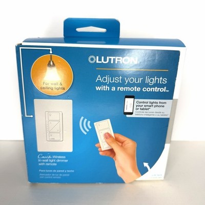 Lutron Caseta Wireless Dimmer Switch Kit Pico Remote P-PKG1W-WH White