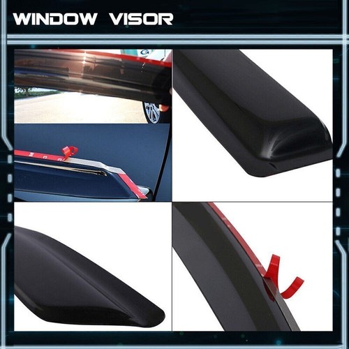 For 2011-2024 Dodge Durango 4pcs Window Visor Vent Sun Rain Guard Wind Deflector