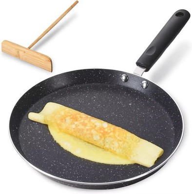 Dosa Tawa Antihaftform Kuchen Roti Induktion Crepe Grillplatte Roti Pan 34 CM Groß S