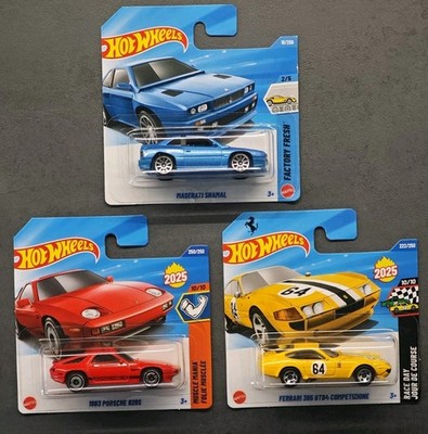 3er Super Cars Set, Maserati, Porsche, Ferrari, Hot Wheels NEU, zu Weihnachten