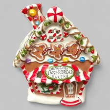 Blue Sky Dancing Gingerbread Bakery Holiday Village Candle House Tea Light Xmas
