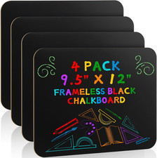4 Pcs Chalk Board 9.5"X12"Frameless Chalkboard for Kids Mini Wooden Small Signs