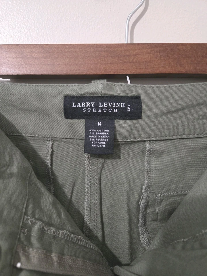 PANTALONES CORTOS LARRY LEVINE DAMAS TOSTADOS ELÁSTICOS TALLA 14 CON 4 BOLSILLOS Foto 3 de 3