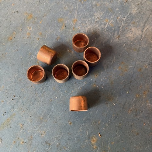 Lot of 7 - 1/2" Copper Cap Fittings Sweat Solder Plumbing