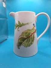 Wedgwood For FTD Chelsea Garden Leaf Floral Vase Jug Pitcher 6”