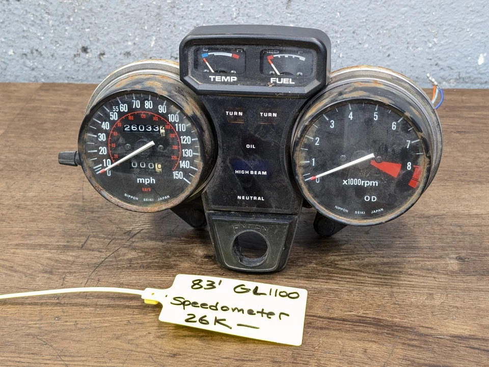 Приборная панель спидометра тахометра для Honda Goldwing GL1100 1983 от оригинального производителя - Изображение 2 из 4