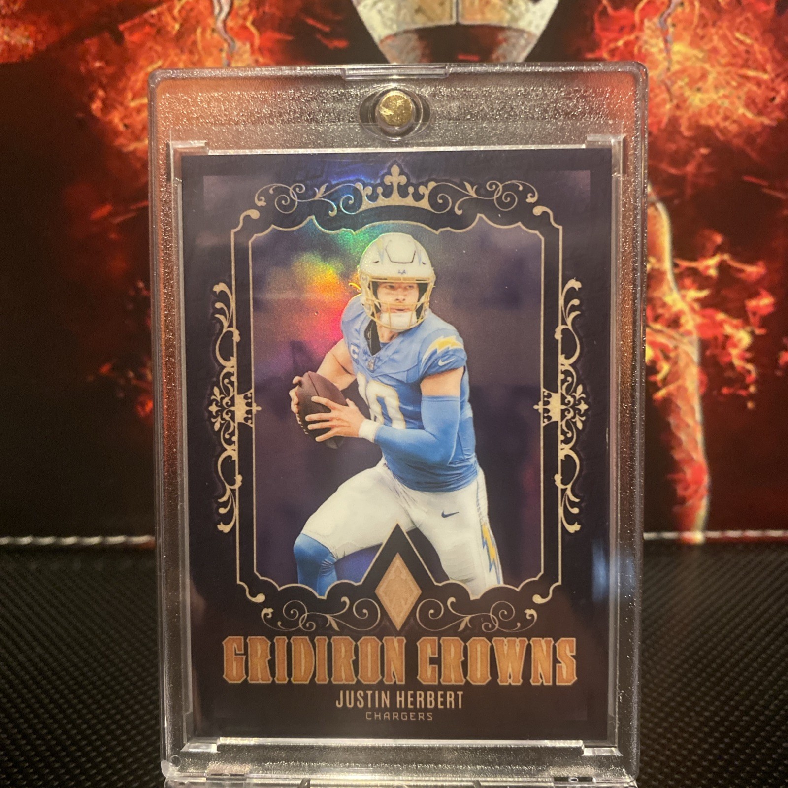 2024 Panini Phoenix Justin Herbert Gridiron Crowns #GC-JHT Los Angeles Chargers