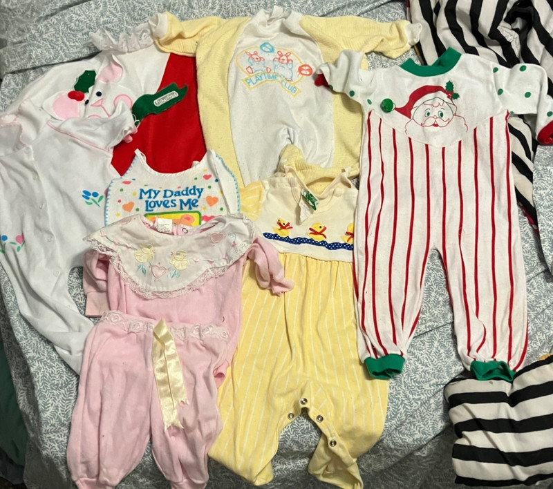 Infant Baby Vintage Lot Sleeper One Piece Clothing , 1 - 2 piece, 0-6 month