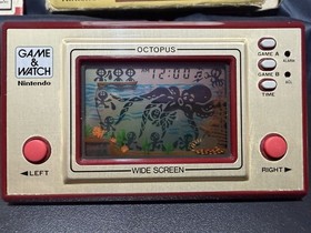 Game & Watch Octopus W/Box Manual Nintendo Rare Vintage Very Good Used Tested JP