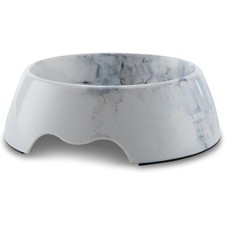 Marble Print Melamine Dog and Cat Food and Water Bowl, Non Skid Base, Anti-Slip