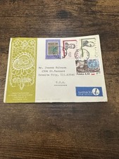 Polish First Day Envelope Cover 1980 Stamped Poland To USA vintage Free Ship