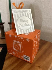 Whataburger Table Tent Silver  NEW 2024 Christmas Ornament 